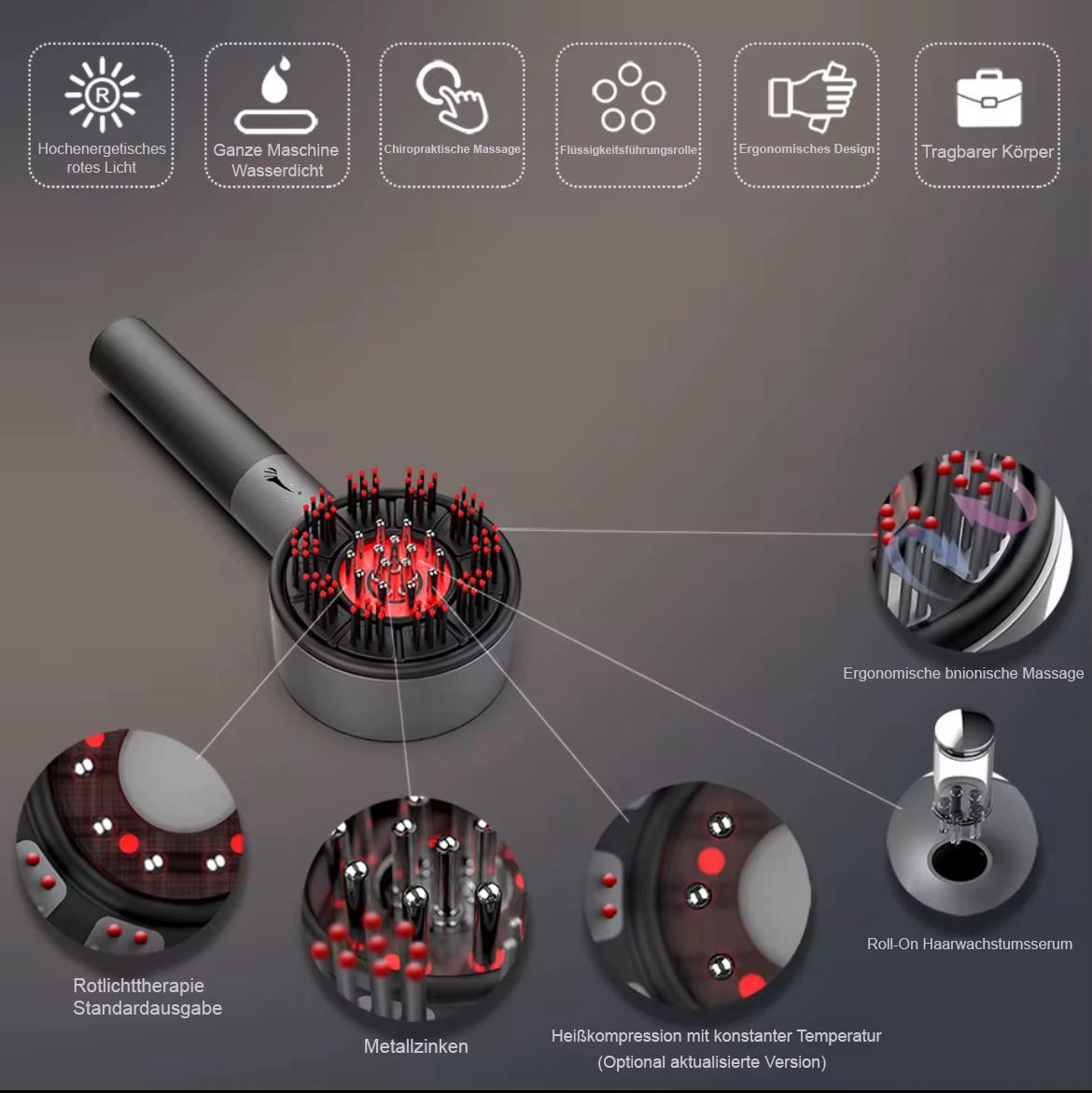 HaarLuma™ – Die ultimative Rotlicht-Therapiebürste für dickeres, gesünderes Haar